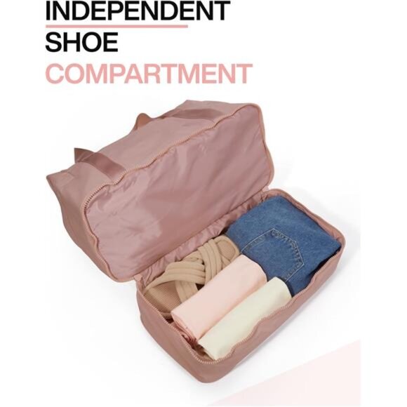 Weekender Bags for Women, BAGSMART Travel Duffel Bags with Shoe Compartment - Picture 4 of 7